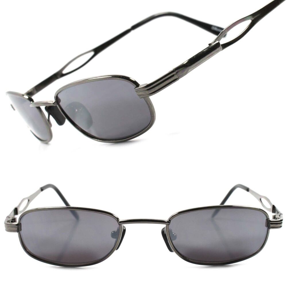 Classic Vintage Retro 80's Urban Indie Fashion Mens Small Rectangle Sunglasses